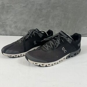 On CloudFlow Shoes Mens Size 12 Black Running Sneakers Gym Training Athletic